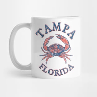 Tampa, Florida, with Stone Crab on Wind Rose (Two-Sided) Mug